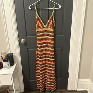 Zara print maxi dress